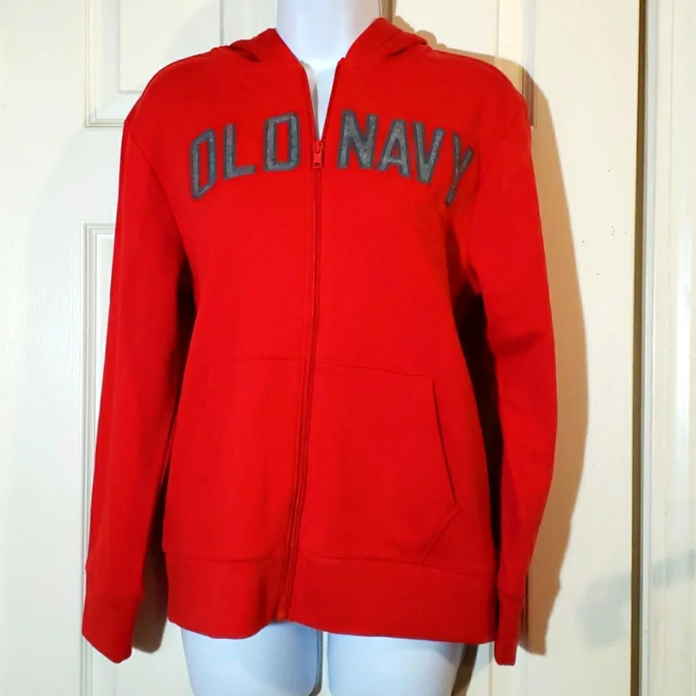 Old Navy Red cotton Blend Hoodie - Picture 1 of 8